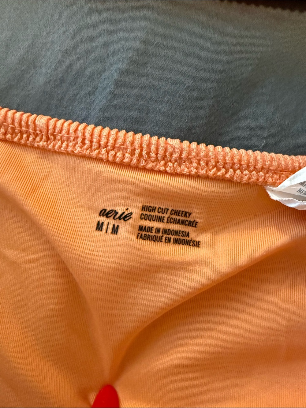 aerie Orange Ribbed Bandeau Bikini Set - Picture 2 of 4